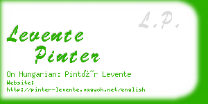 levente pinter business card